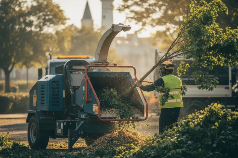 Broyage et valorisation des déchets verts après élagage à Royan